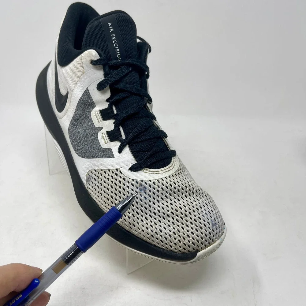 Nike Air Precision II Sneakers Men's 8 1/2‎ Black White 1,4,4,9:S-145
